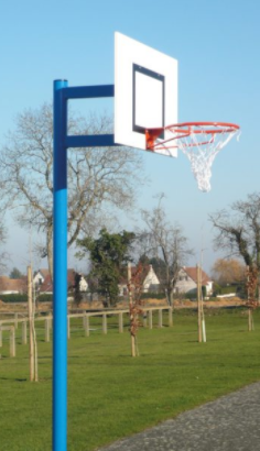 But de basketball acier galvanisé peint à sceller panneau PES