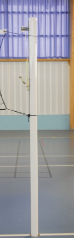 Poteau volley-ball entraînement ronds aluminium plastifié renforcé