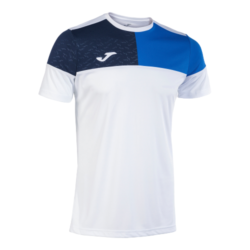 T-shirt CREW V - blanc - marine - bleu royal