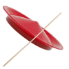 Assiette de jonglerie + bâton en bois Couleur : Rouge