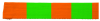 Ceinture de judo 50 M Couleur : Orange & vert
