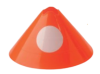 Lot de 5 cônes 15 cm pour marquage Couleur : Orange