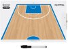 Plaquette coach 3D basketball L36cm l22.5cm