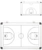 Tableau tactique magnétique et effaçable (45 x 30 cm) Tableau tactique magnétique : Basketball