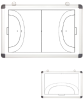 Tableau tactique magnétique et effaçable (45 x 30 cm) Tableau tactique magnétique : Handball