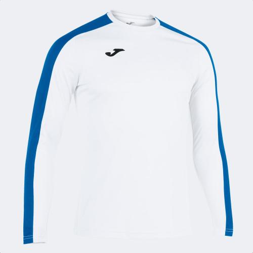 T-shirt ACADEMY III manches longues blanc - bleu royal